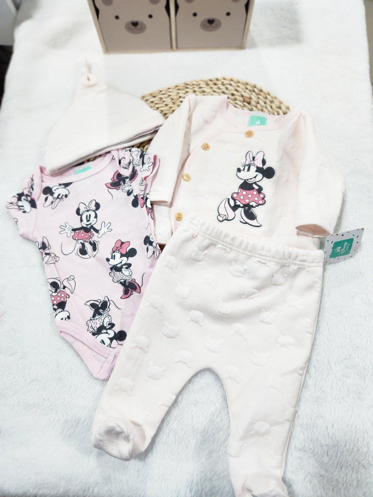 Minnie Mouse გოგოს ოთხეული ბოდით, ჟაკეტით, შარვლით და ქუდით
