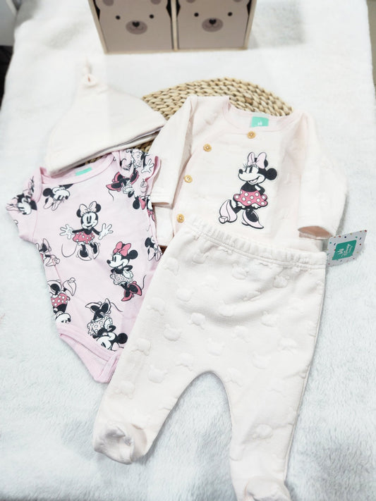 Minnie Mouse გოგოს ოთხეული ბოდით, ჟაკეტით, შარვლით და ქუდით